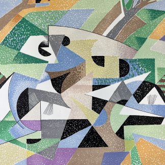Gino Severini ( 1883 – 1966 ) – Le cycliste – hand-signed lithography – 1956