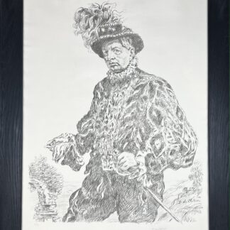 Giorgio De Chirico ( 1888 – 1978 ) – Autoritratto in costume – hand-signed lithograph – 1953