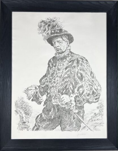 Giorgio De Chirico ( 1888 – 1978 ) – Autoritratto in costume – hand-signed lithograph – 1953