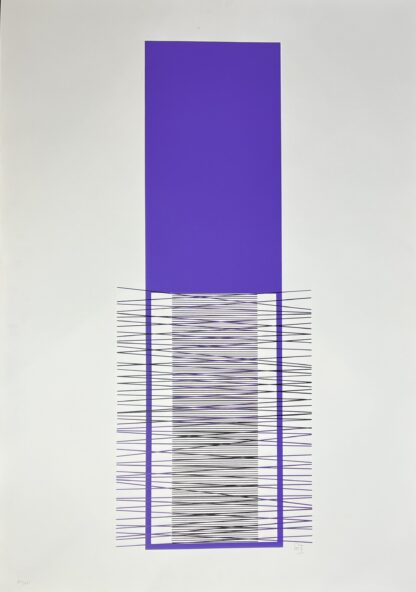 Jesús Rafael Soto ( 1923 - 2005 ) - Irritated Purple - hand-signed Screenprint - 1971
