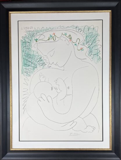 Pablo Picasso ( 1881 – 1973 ) – La Grande Maternité – hand-signed lithograph on Arches – 1963