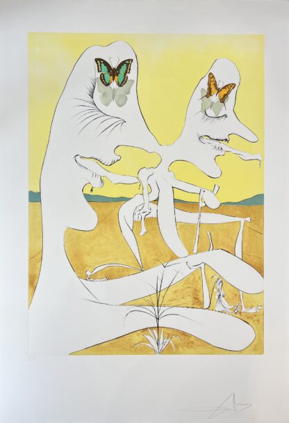 Salvador Dalí ( 1904 – 1989 ) – hand-signed drypoint etching on chromolithograph – 1974