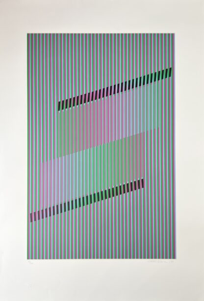Carlos Cruz-Diez ( 1923 – 2019 ) – hand-signed Serigraphy on Arches paper – 1994 - 100 x 70 cm