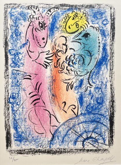 Marc Chagall ( 1887 – 1985 ) – La Piège – hand-signed Lithograph on Arches paper – 1962