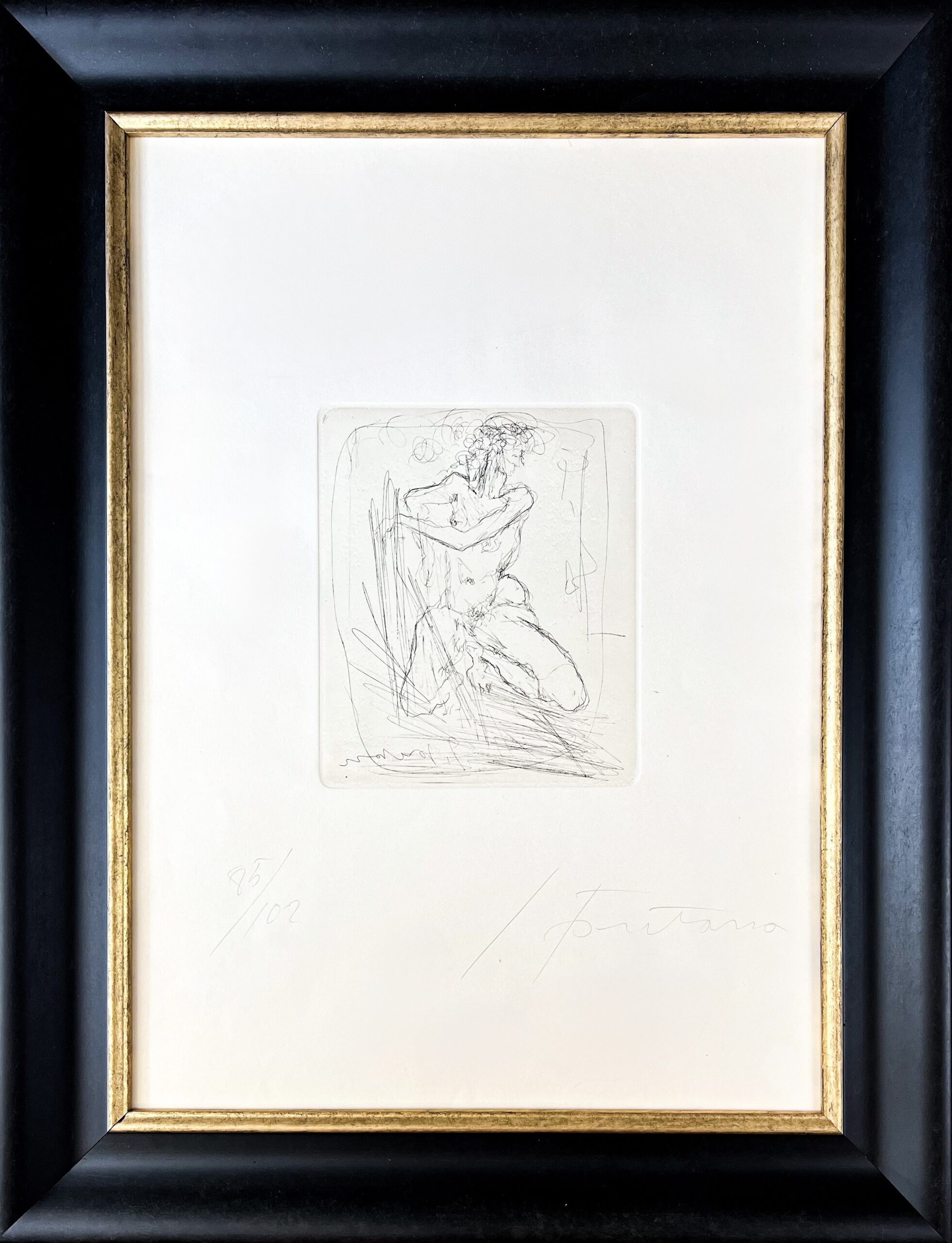 Lucio Fontana (1899-1968) - Nudo – Etching on paper – 1964