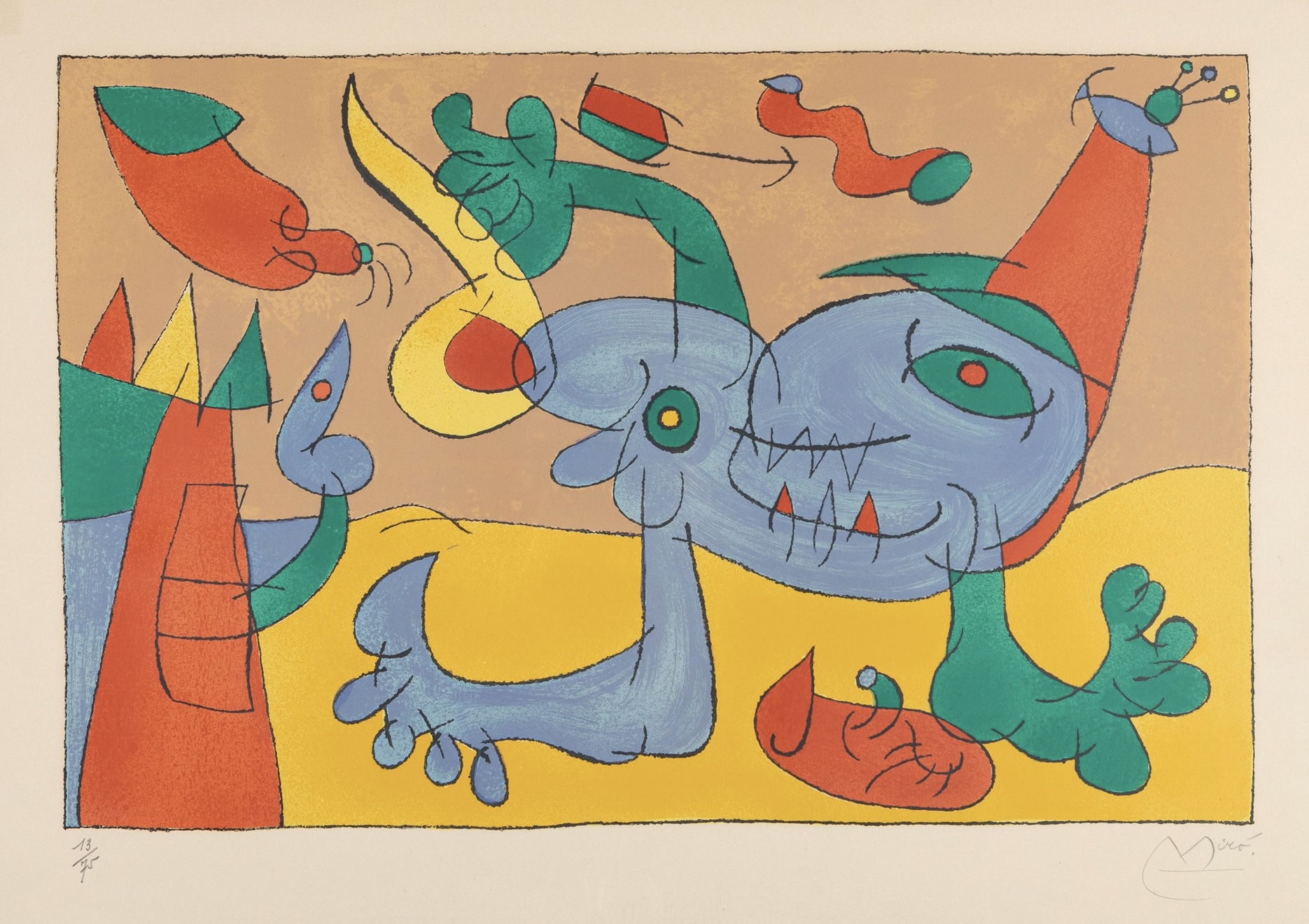 Joan miro (1893-1983) - Ubu Rey (Ubu Roi) - Color lithograph on Arches paper - 1966 - Image 2