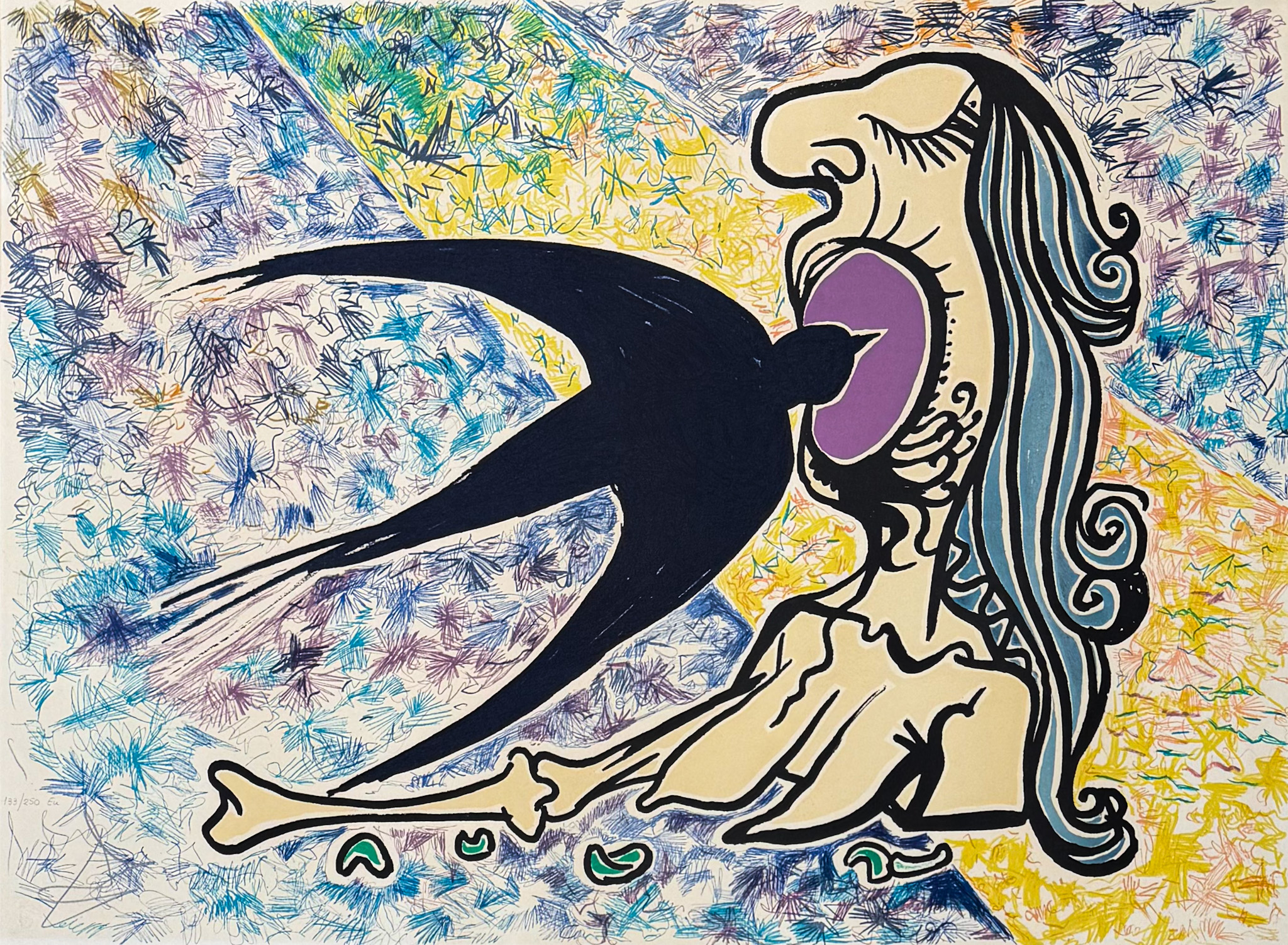Salvador Dalì - Civiltà Sconfitta(Civilization Defeated) - 1973 - Coloured lithograph on Arches paper. - Image 3