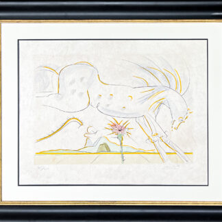 Salvador Dalì (1904–1989) - The Horse and the Wolf - drypoint etching with stencil on extremely fine Japanese paper - 1974