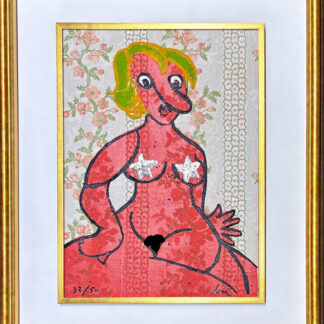 Enrico Baj (1924–2003) - Petit nu - Etching mixed media with collage - 1970