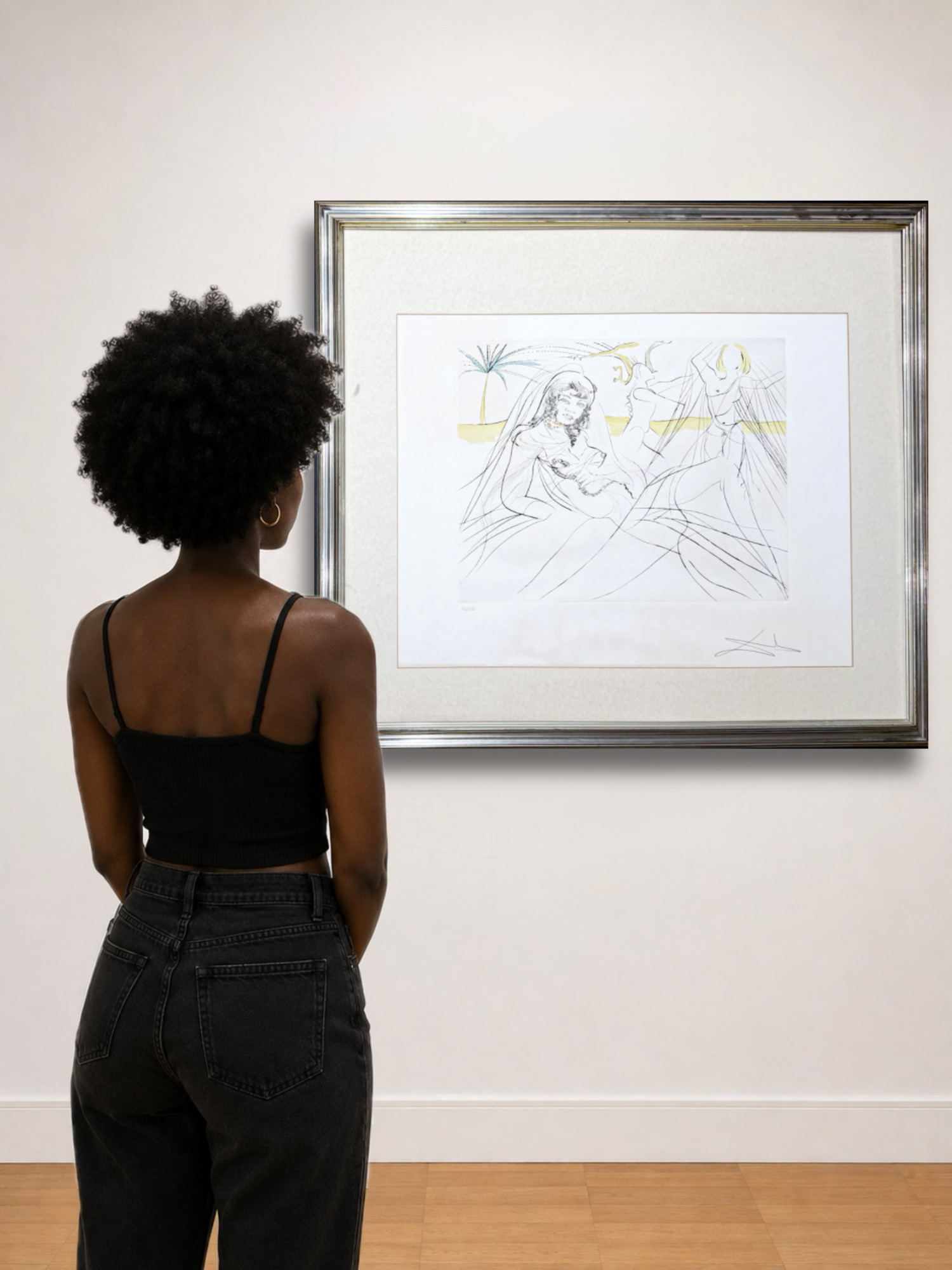 Salvador Dalí (1904–1989) - Mort de Cléopâtra - Drypoint etching with stencil on Arches paper - 1975