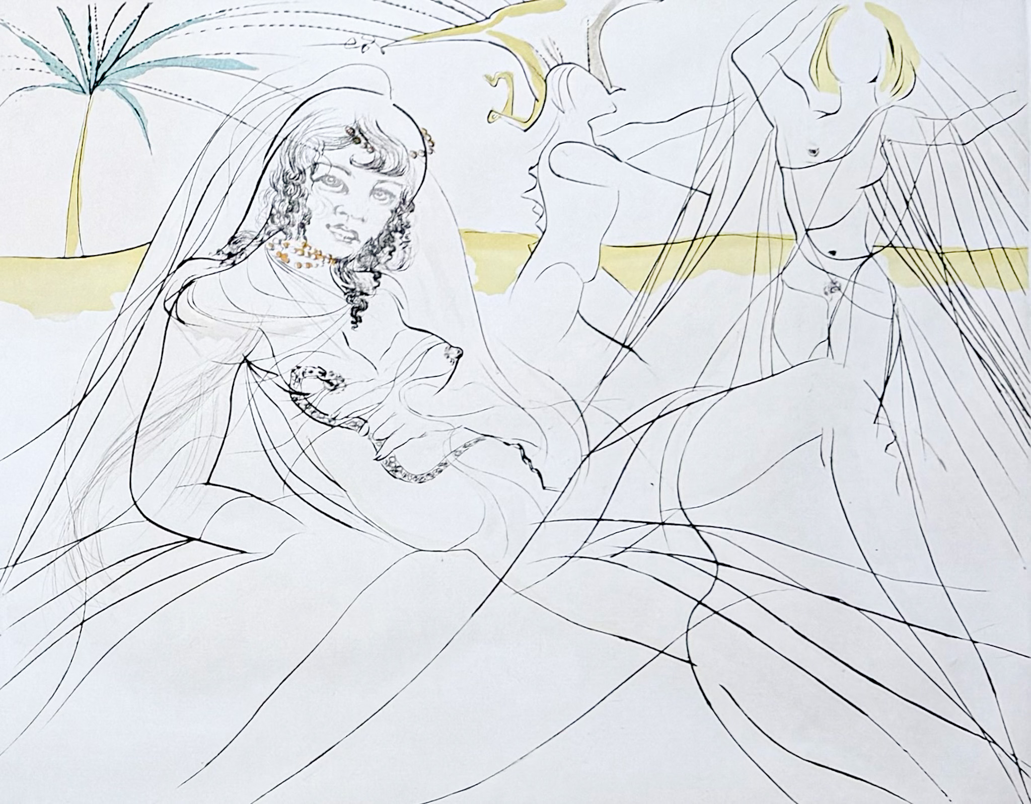 Salvador Dalí (1904–1989) - Mort de Cléopâtra - Drypoint etching with stencil on Arches paper - 1975 - Image 4