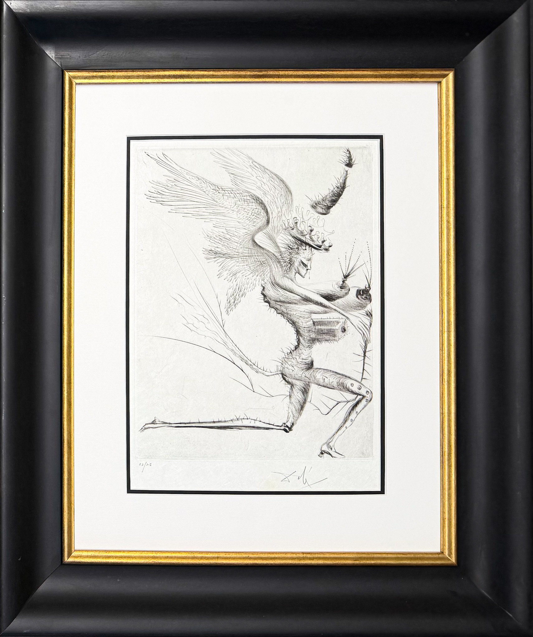 Salvador Dalí (1904–1989) - Le Demon Ailé - Drypoint etching on Japanese paper - 1969