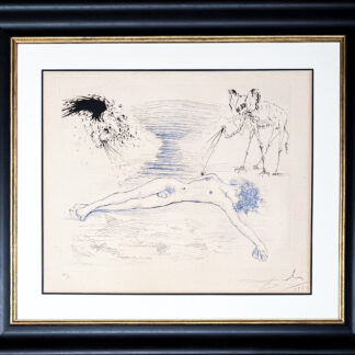 Salvador Dalí (1904–1989) - Hypnos - Mixed-media incorporating heliogravure and hand-colored drypoint etching on Arches paper - 1963