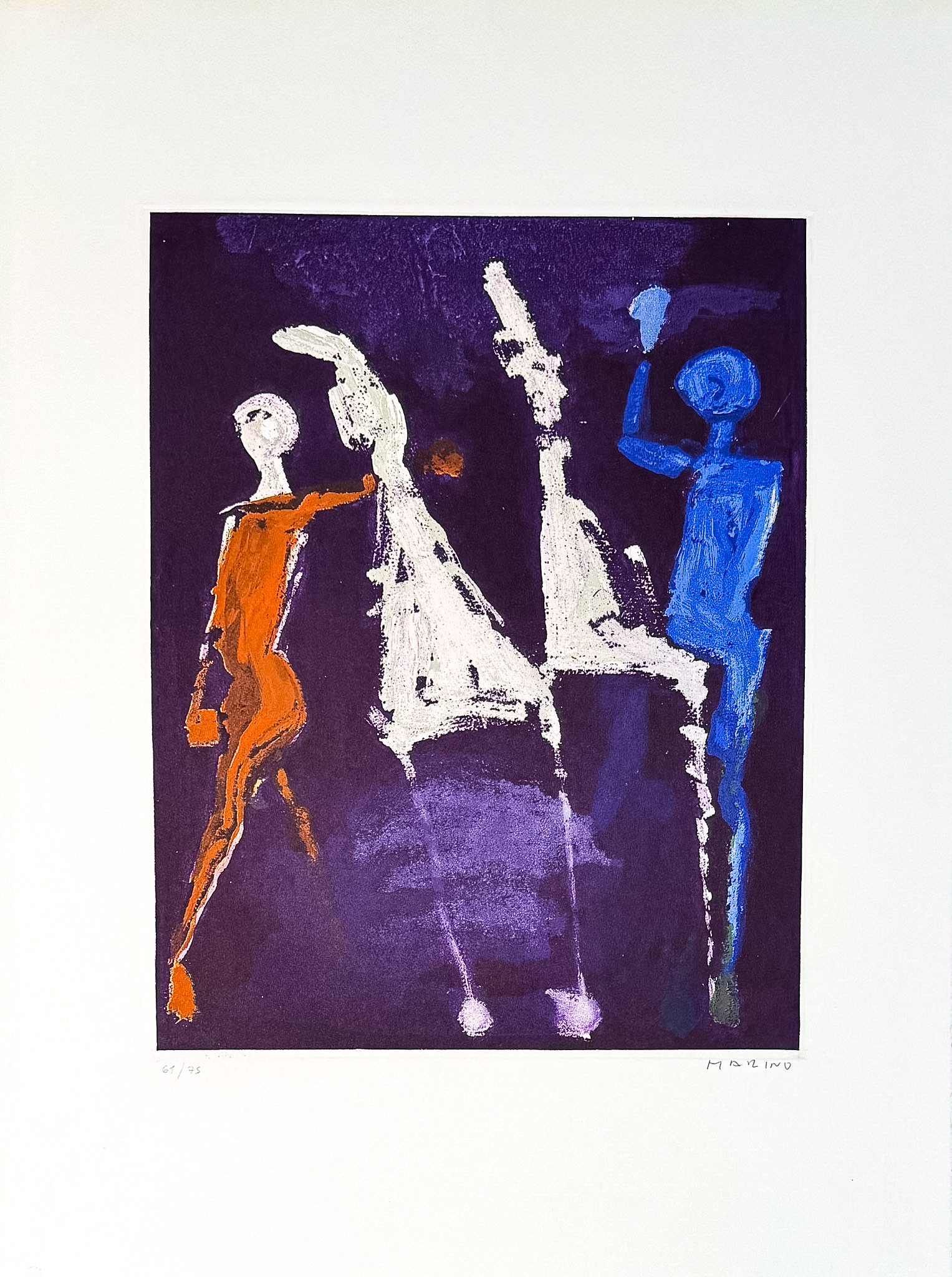 Marino Marini (1901–1980) - MARINO FROM SHAKESPEARE II - Color drypoint etching and aquatint on paper - 1978 - Image 2