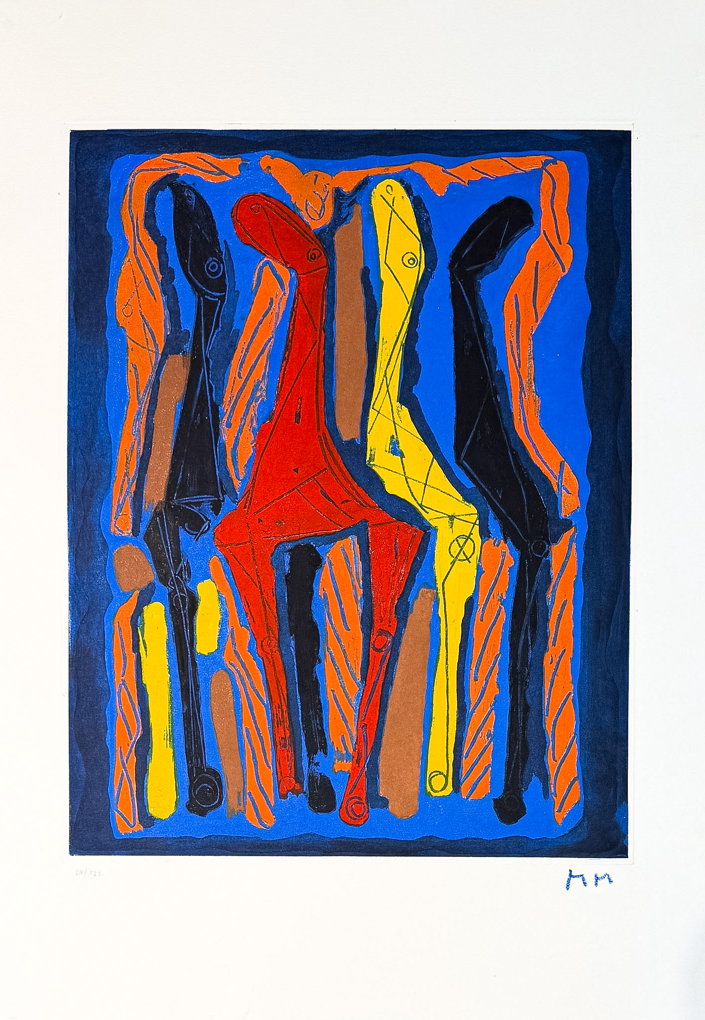 Marino Marini (1901–1980) - MARINO FROM GOETHE - Color drypoint etching and aquatint on Arches paper - 1979 - Image 3