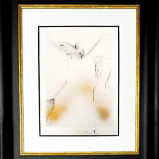 Salvador Dalí (1904–1989) - Sorcière au Balai - Hand-watercolored drypoint etching on Japanese paper - 1968