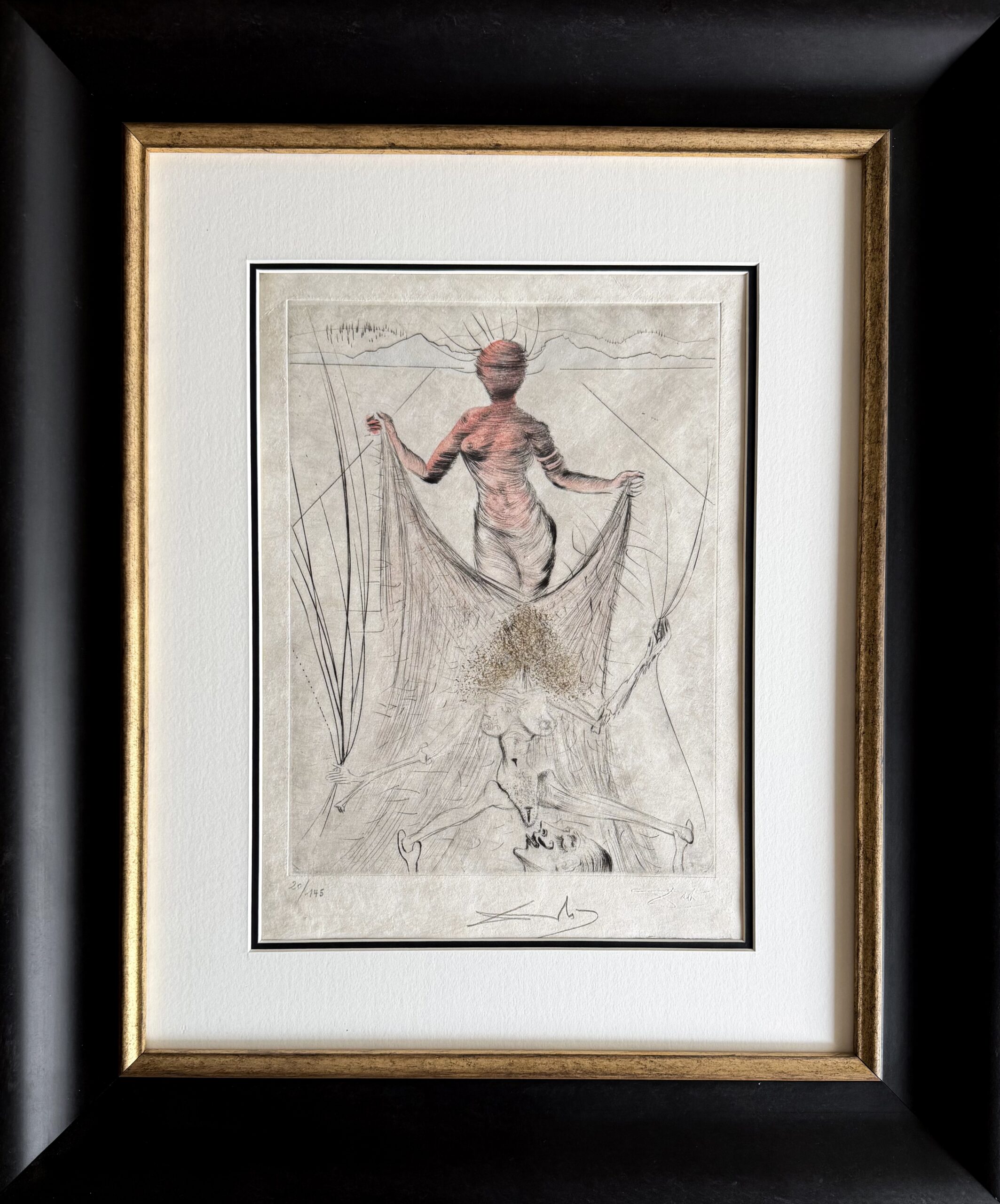 Salvador Dalí (1904–1989) - Femme tenant le voile - Drypoint etching on Japanese paper - 1969