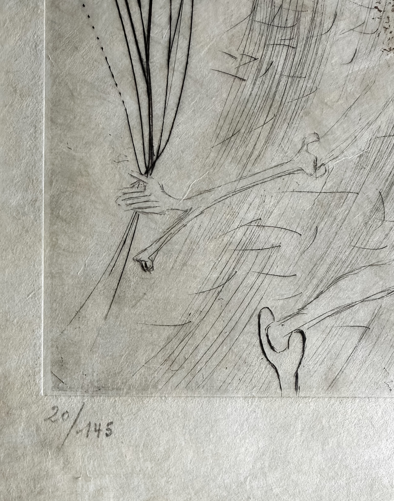 Salvador Dalí (1904–1989) - Femme tenant le voile - Drypoint etching on Japanese paper - 1969 - Image 4
