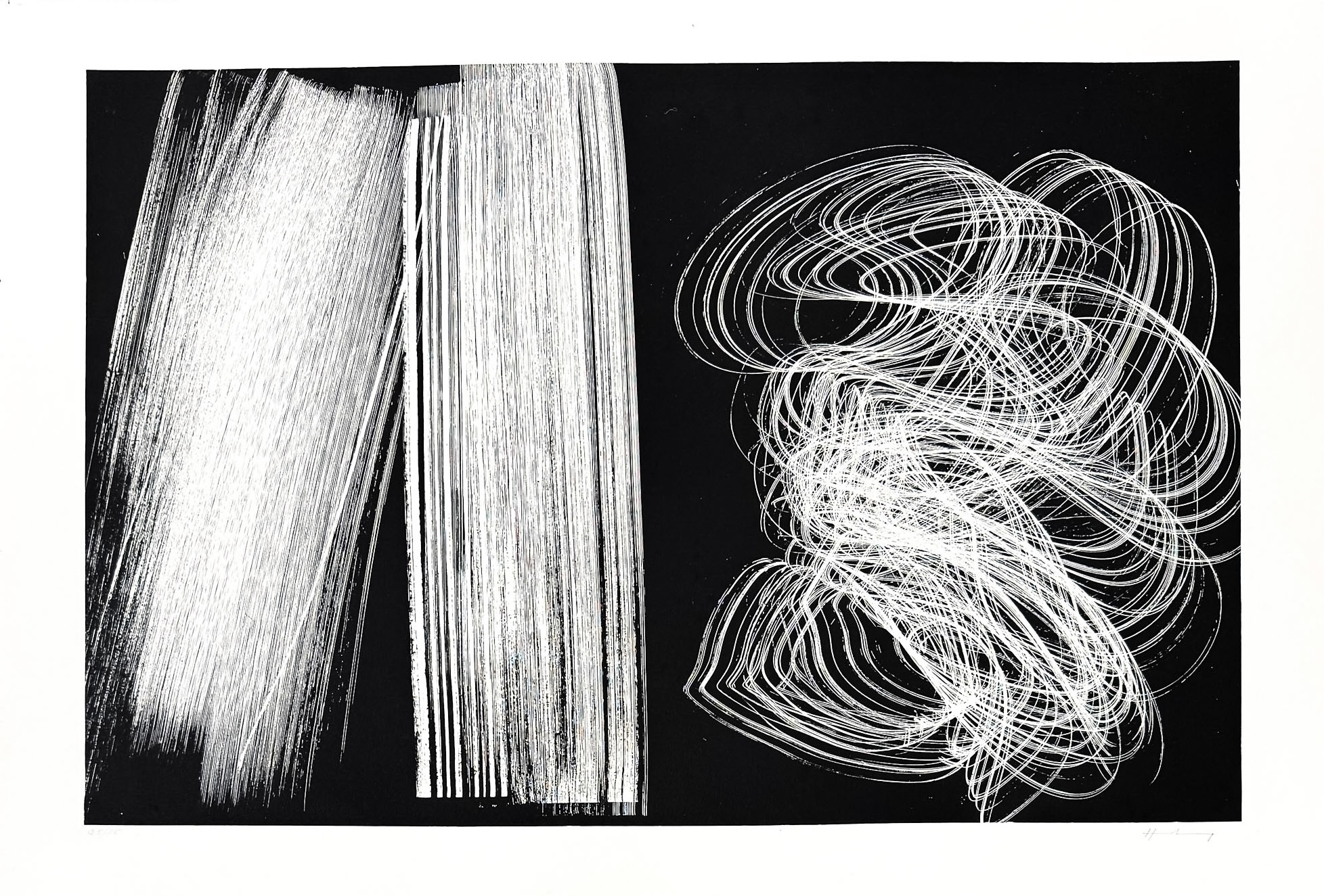 Hans Hartung (1904–1989) - L 1970-5 / Frandole, suite A, pl. V - Lithograph on Guarro paper - 1970