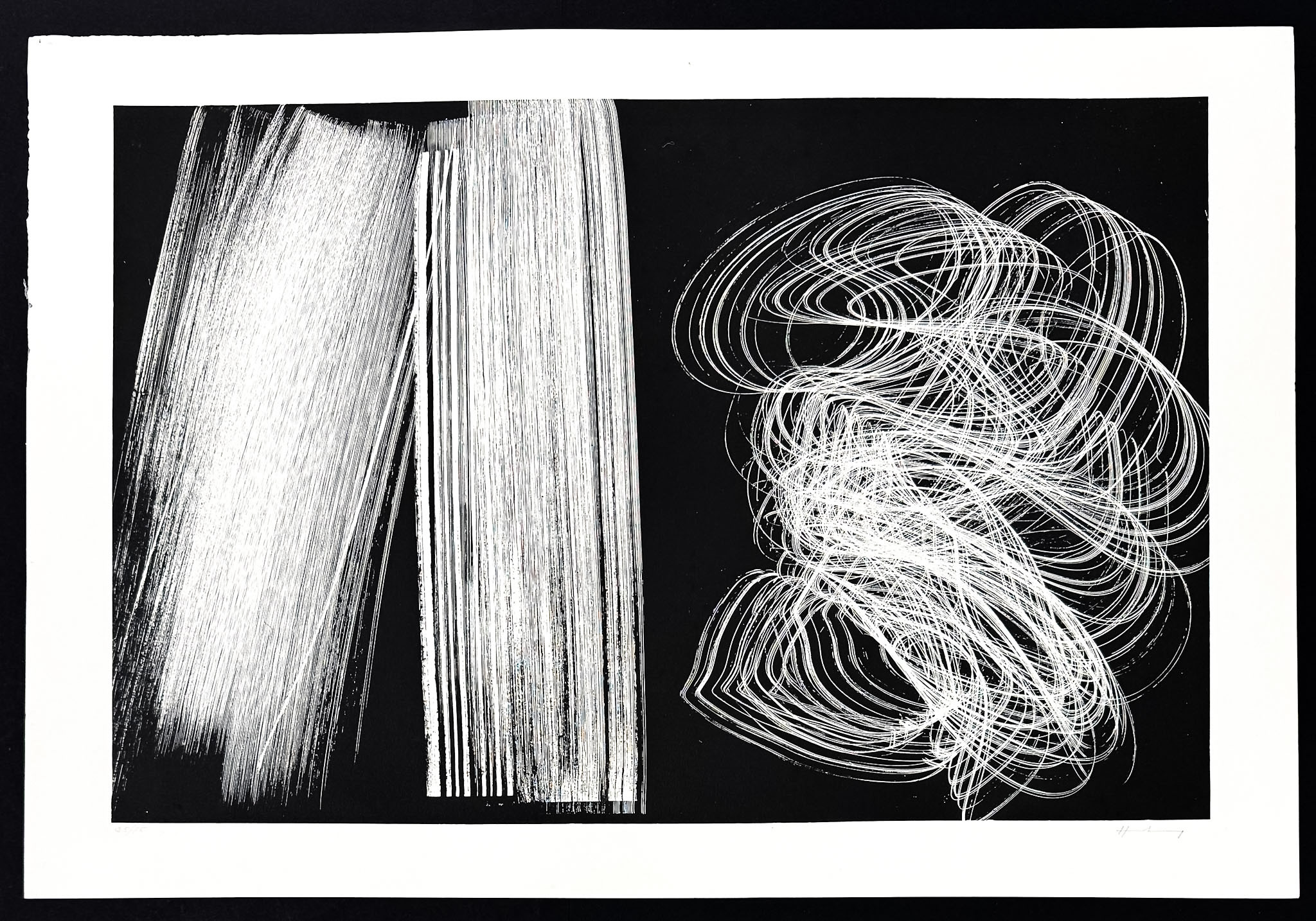 Hans Hartung (1904–1989) - L 1970-5 / Frandole, suite A, pl. V - Lithograph on Guarro paper - 1970 - Image 3
