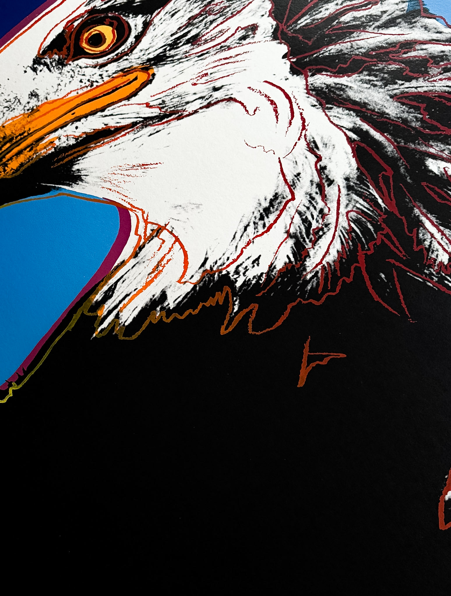 Andy Warhol (1928–1987) - Bald Eagle (from ‘Endangered Species’ series) - Color screen print on Lenox Museum Board - 1983 - Image 4