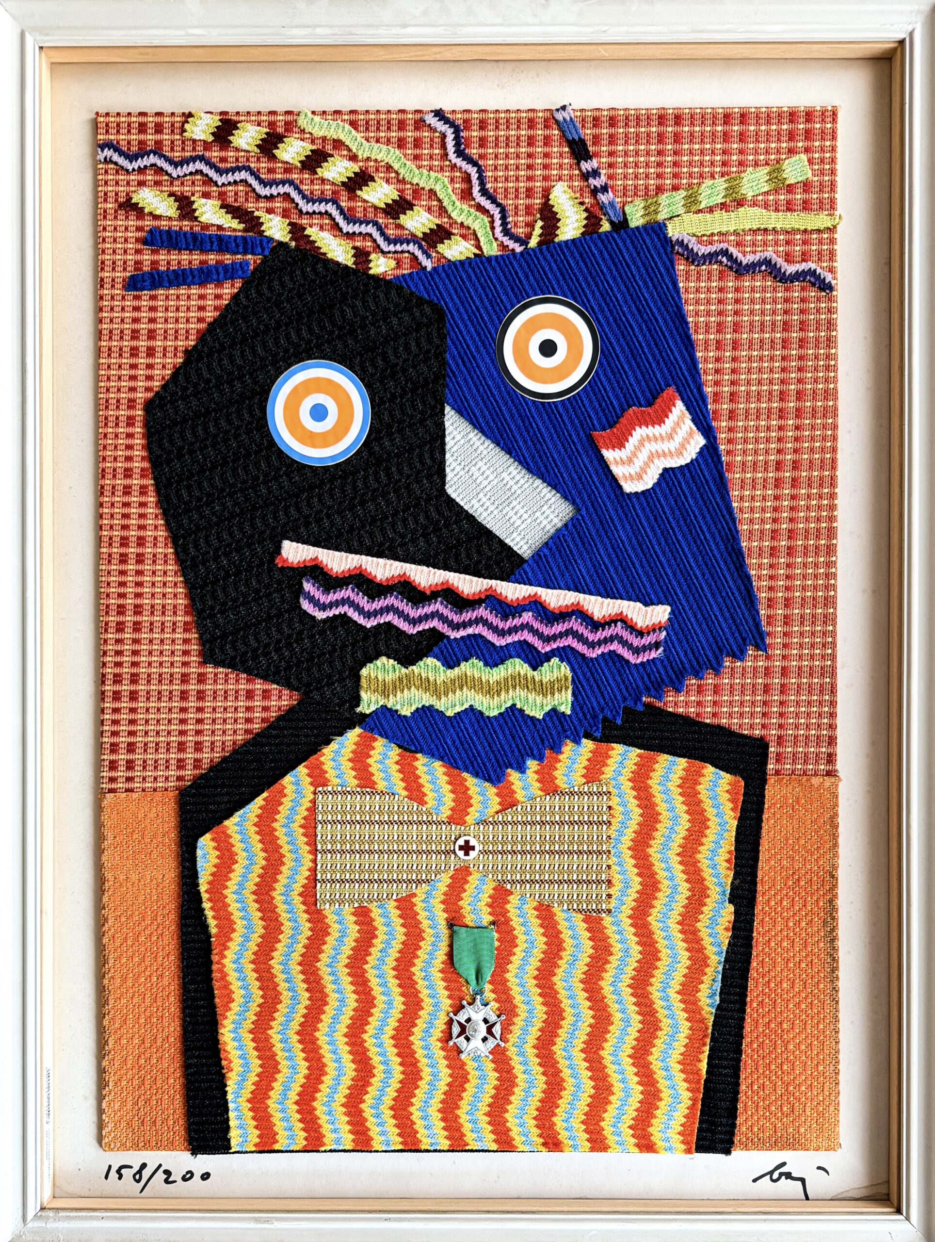 Enrico Baj (1924-2003) - Mr. Dupont De Nemours - Fabrics and collage on board - 1969