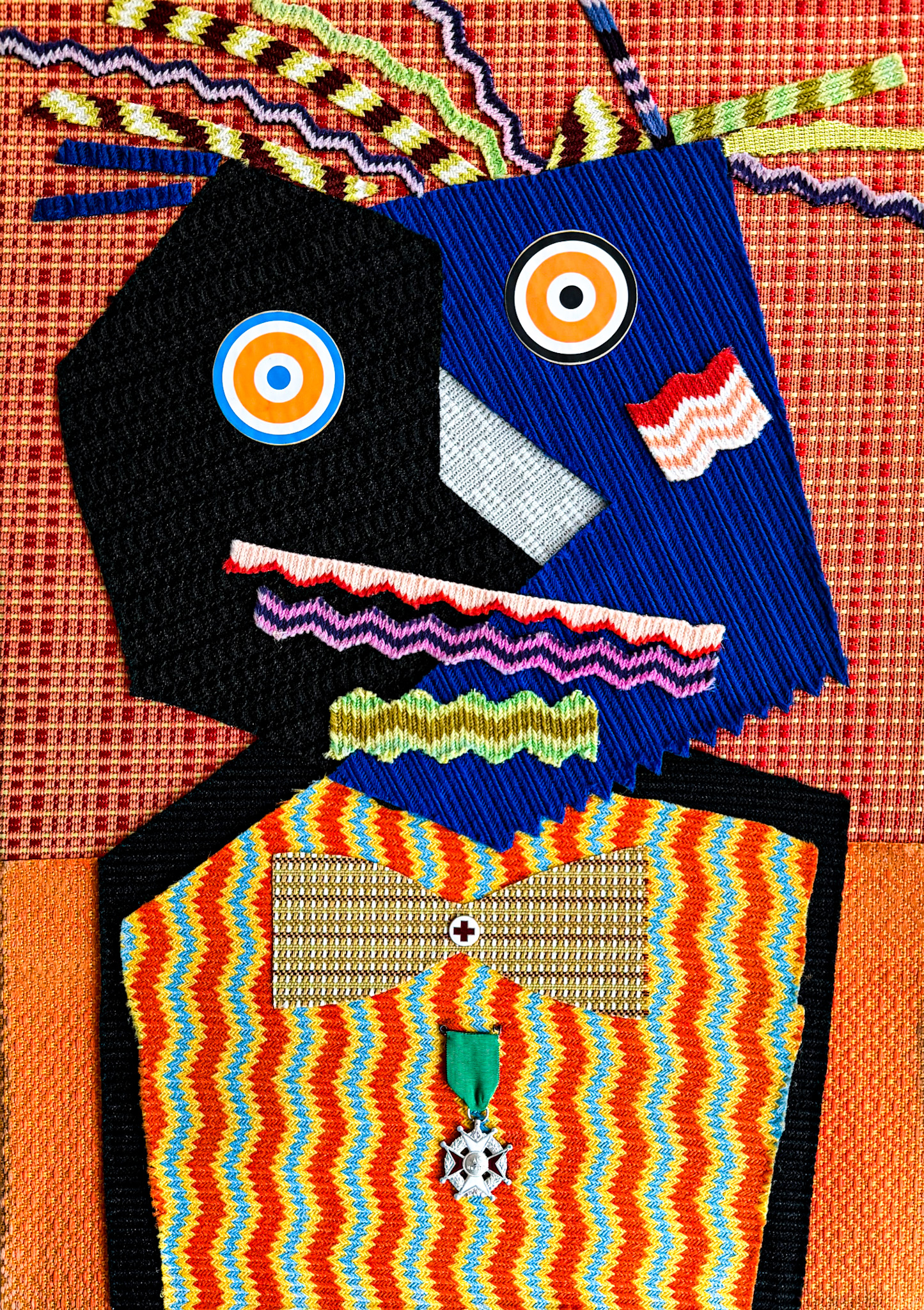Enrico Baj (1924-2003) - Mr. Dupont De Nemours - Fabrics and collage on board - 1969 - Image 2
