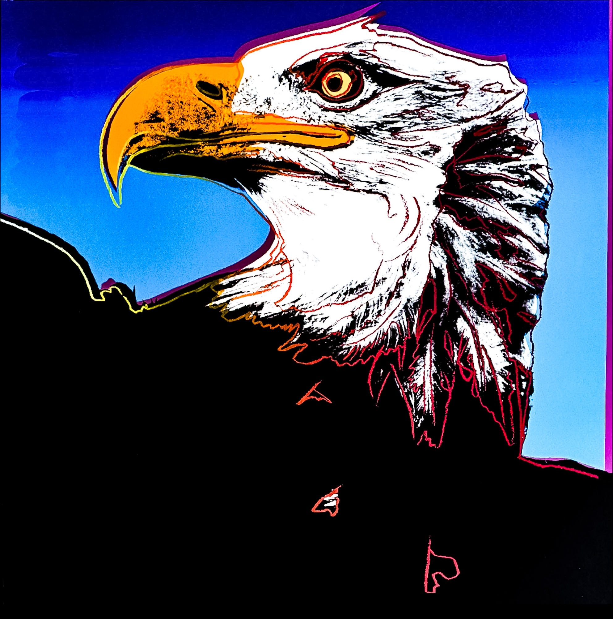 Andy Warhol (1928–1987) - Bald Eagle (from ‘Endangered Species’ series) - Color screen print on Lenox Museum Board - 1983 - Image 2