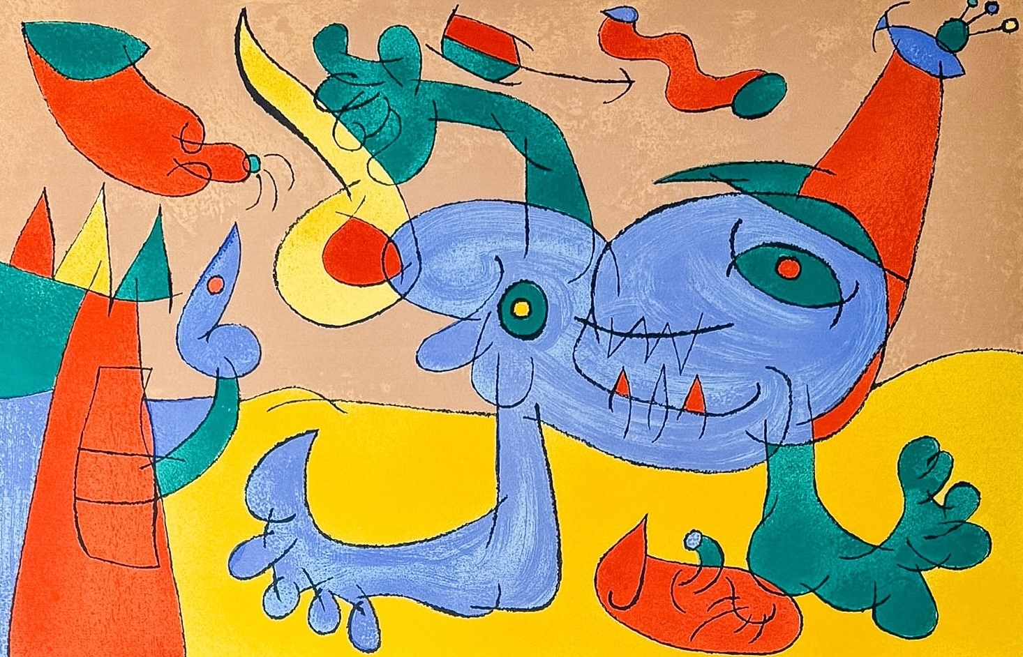 Joan Mirò (1893-1983) – Untitled (from 'Ubu Roi') – Color lithograph on Arches paper – 1966 - Image 2