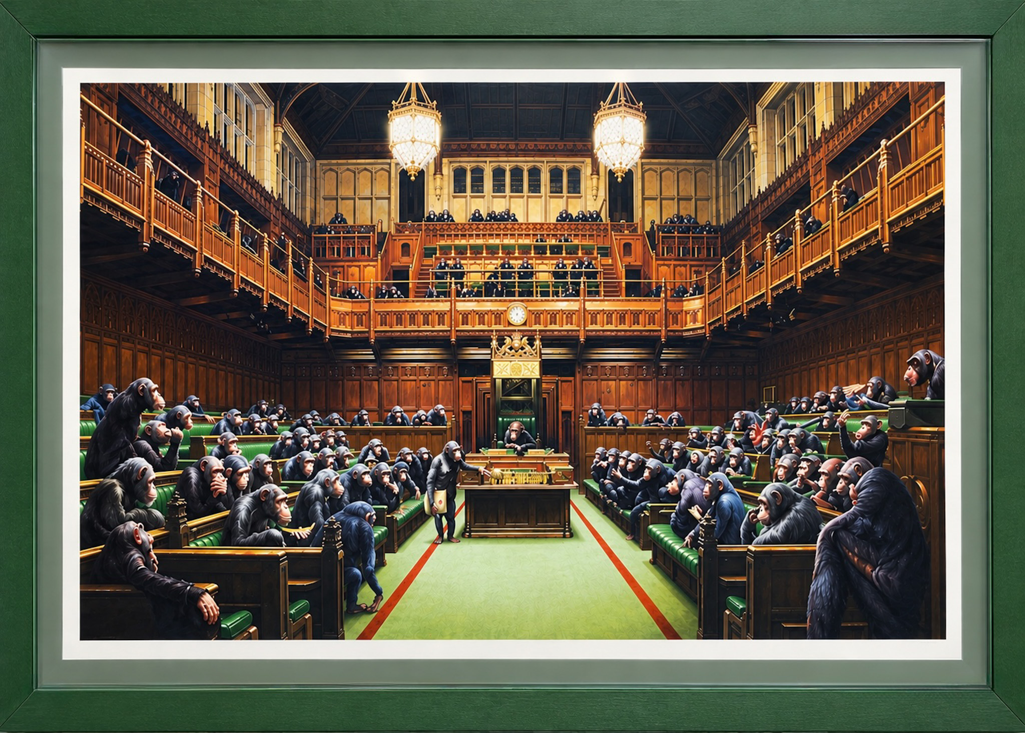 Banksy (1974) - Monkey Parliament - Offset lithograph in colours on paper - 2009